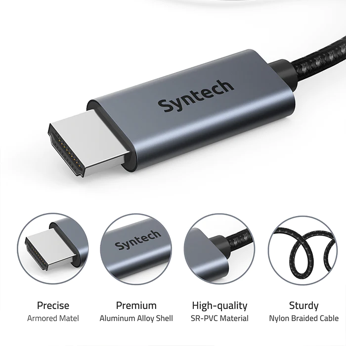 Syntech - 4K HDMI to HDMI Cable (1 Pack) (6ft)