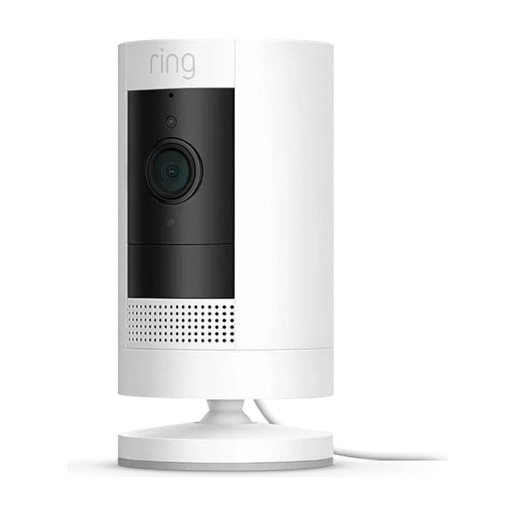 Ring Stick Up Cam Plug-In White 1080p HD Indoor/Outdoor Security Camera