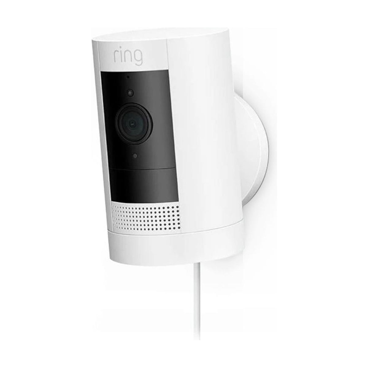 Ring Stick Up Cam Plug-In White 1080p HD Indoor/Outdoor Security Camera