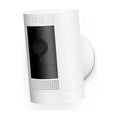 Ring Stick Up Cam Battery White 1080p HD Security Camera Alexa Used
