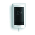 Ring Outdoor Cam Plus Plug-In 2K Smart Security Camera White
