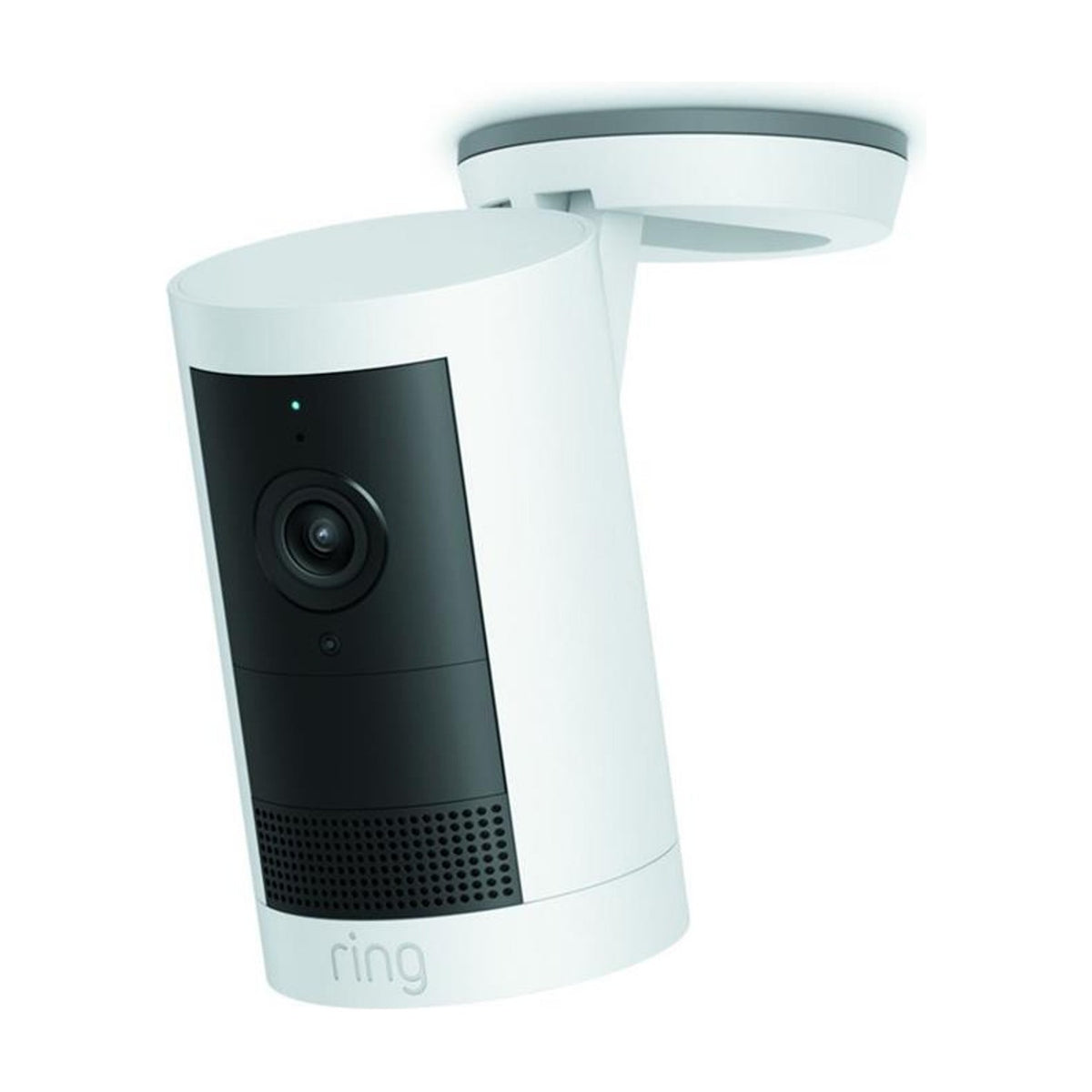 Ring Outdoor Cam Plus Plug-In 2K Smart Security Camera White