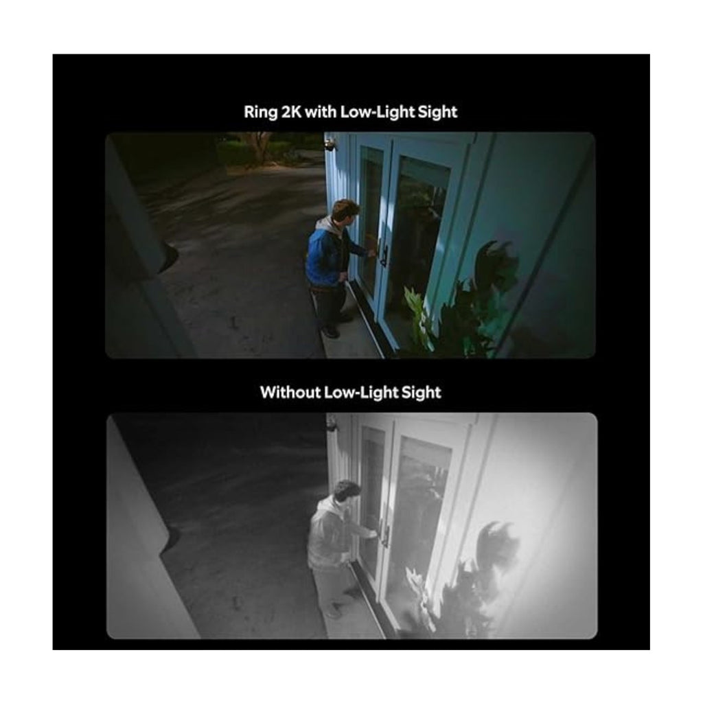 Ring Outdoor Cam Plus 2K Battery Security Camera Black